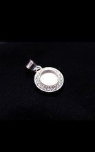 Load image into Gallery viewer, Round 8mm pendant with cubic zirconion
